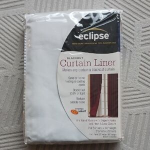 Eclipse White Blackout Curtain Liner 2 NIB
